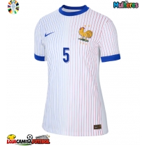 Camisa de Futebol França Jules Kounde #5 Equipamento Secundário Mulheres Europeu 2024 Manga Curta